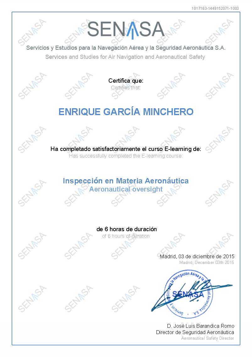 INSPECCION MATERIA AERONAUTICA